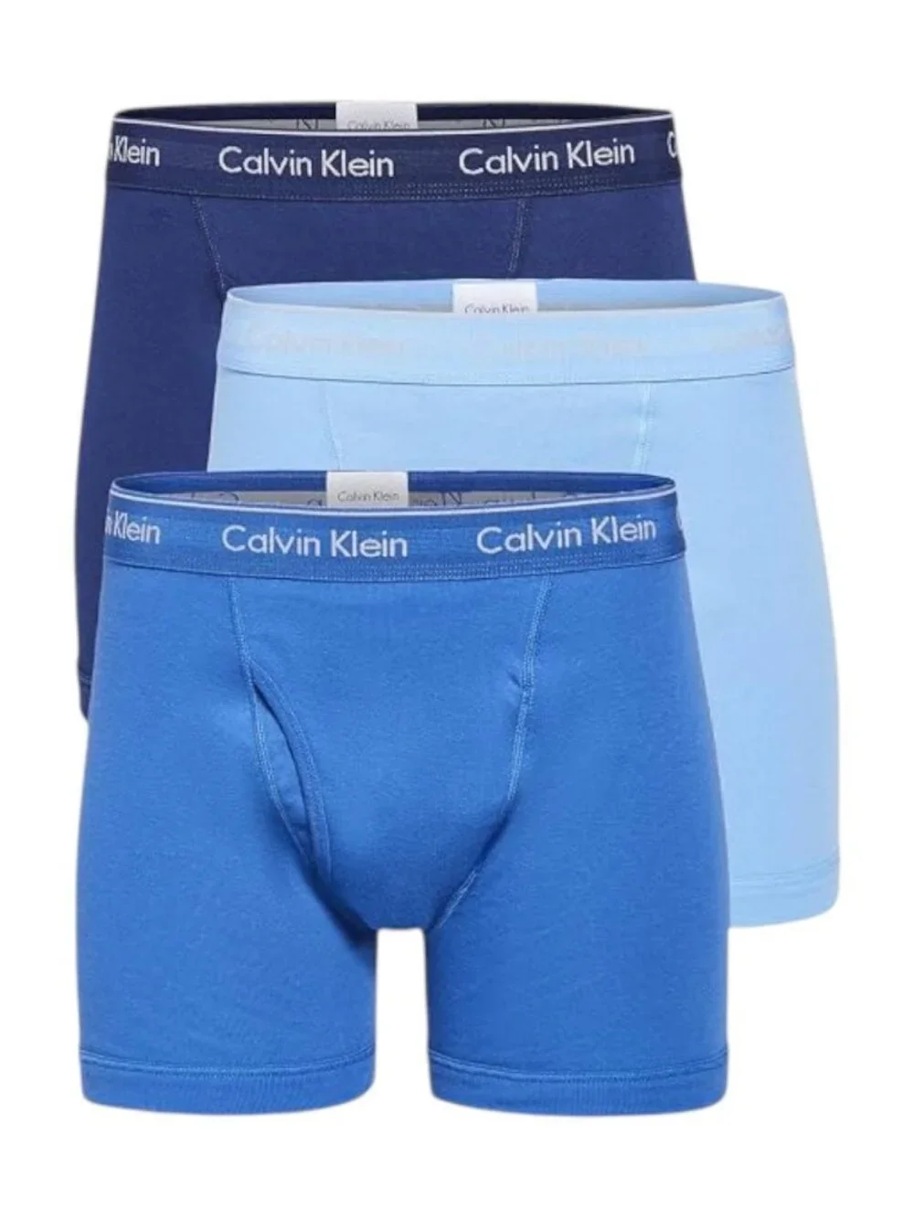 New Calvin Klein CK Classic Cotton Boxer Briefs Underwear BLUE 3 Pack Men's